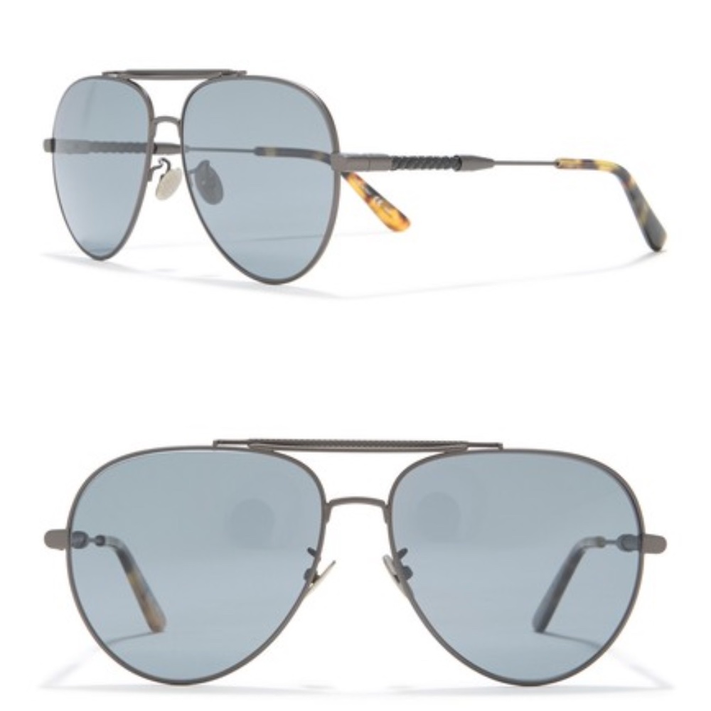 NIB Bottega Veneta 59mm Aviator Sunglasses